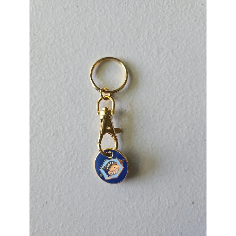Brigade De Transmissions Keychain Gold Blue Enamel Military Charm